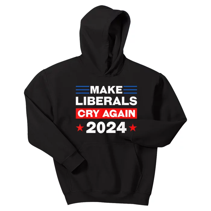 Trump 2024 Make Liberals Cry Again Trump American Kids Hoodie