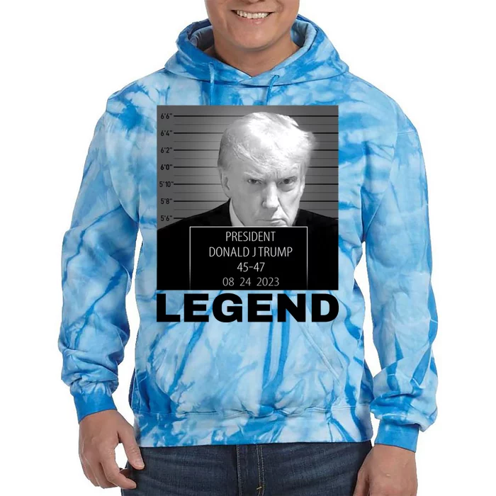 Trump 2024 Mugshot President legend Tie Dye Hoodie