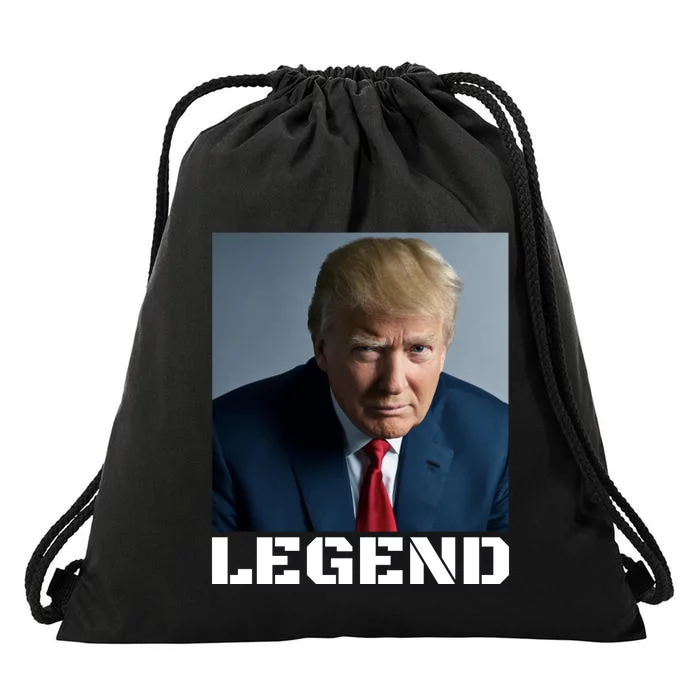 Trump 2024 Mugshot President legend Drawstring Bag