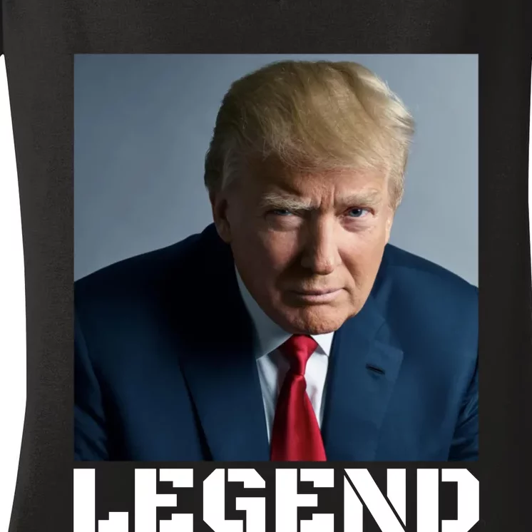 Trump 2024 Mugshot President legend Women's V-Neck T-Shirt