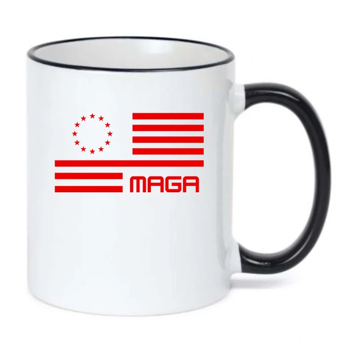 Trump 2024 Maga Flag Patriotic Republican Black Color Changing Mug