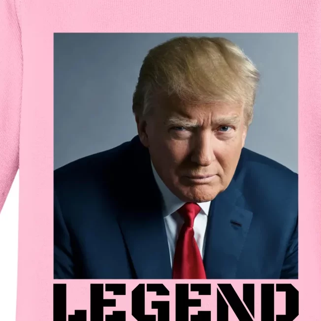 Trump 2024 Mugshot President legend Baby Long Sleeve Bodysuit