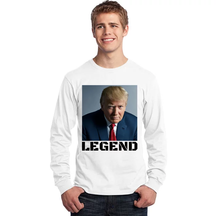 Trump 2024 Mugshot President legend Tall Long Sleeve T-Shirt