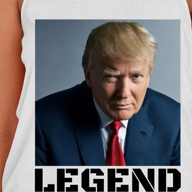 Trump 2024 Mugshot President legend Women's Knotted Racerback Tank