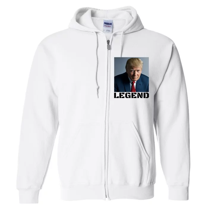 Trump 2024 Mugshot President legend Full Zip Hoodie