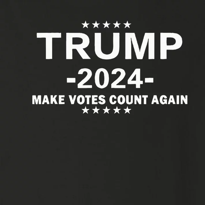 Trump 2024 Make Vote Count Again The Us Election Day Toddler Long Sleeve Shirt