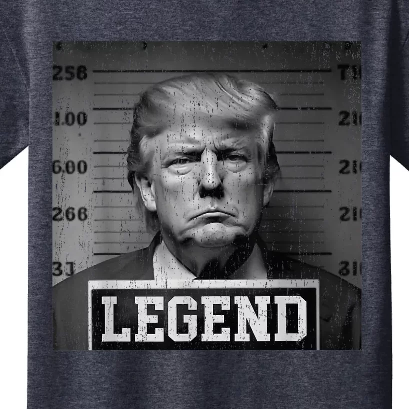 Trump 2024 Mugshot President Legend Kids T-Shirt