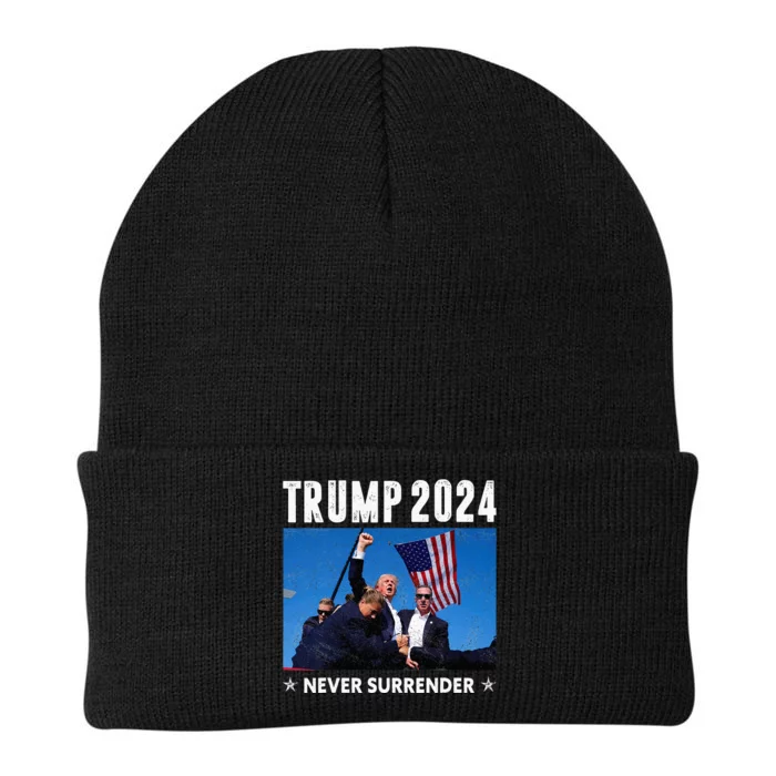 Trump 2024 Never Surrender Trump Assassinated Knit Cap Winter Beanie