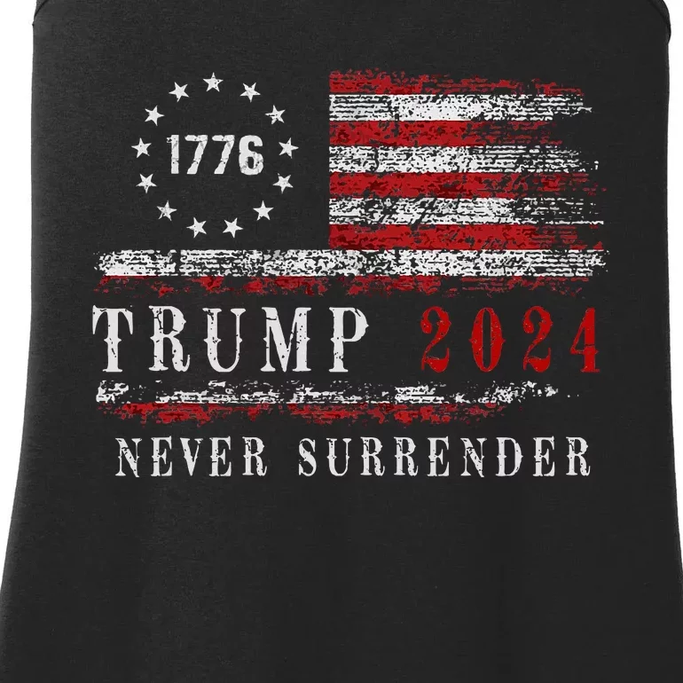 Trump 2024 Never Surrender President Legend Ladies Essential Tank