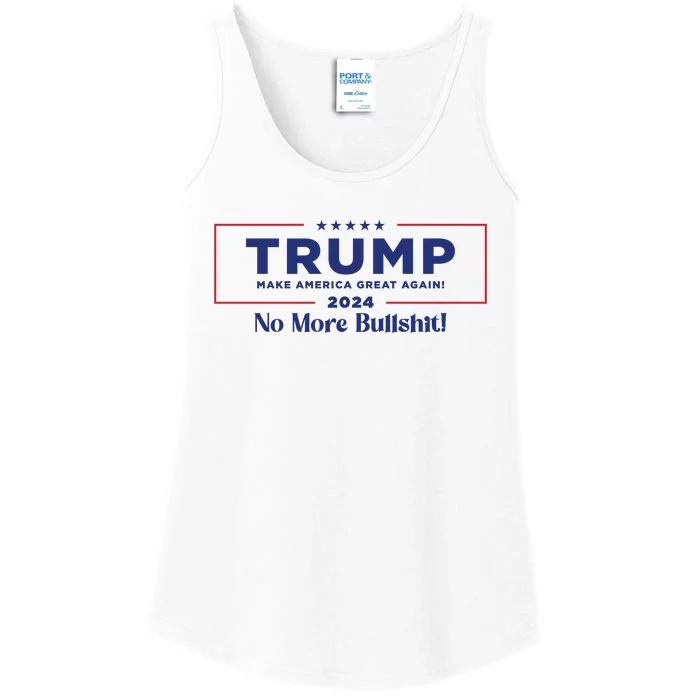 Trump 2024 No More Bullshit Ladies Essential Tank