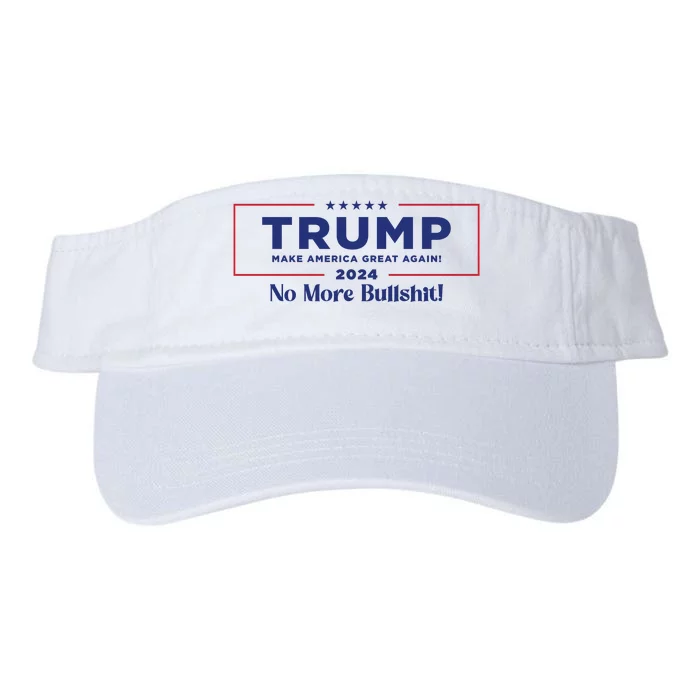 Trump 2024 No More Bullshit Valucap Bio-Washed Visor