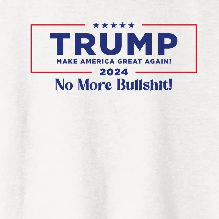 Trump 2024 No More Bullshit Women's Crop Top Tee