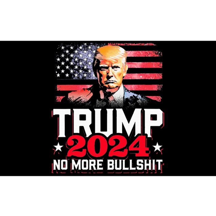 Trump 2024 No More Bull Shit America Flag Bumper Sticker