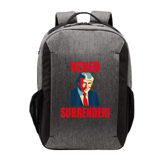 Trump 2024 Never Surrender Vector Backpack