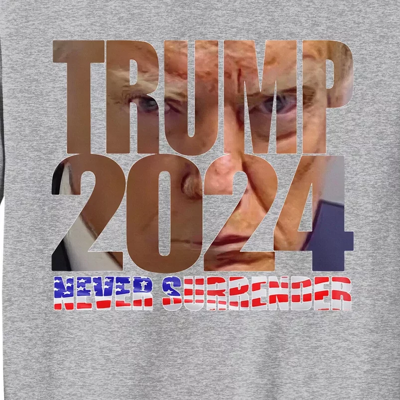 Trump 2024 Never Surrender Mugshot Sweatshirt