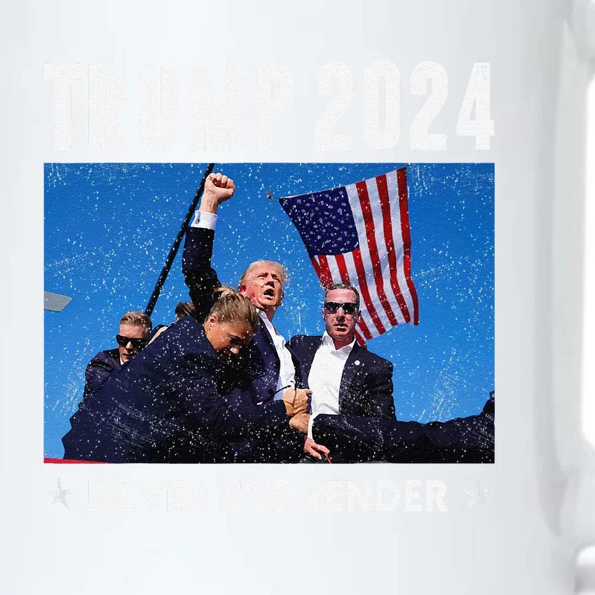 Trump 2024 Never Surrender Trump Assassinated Black Color Changing Mug