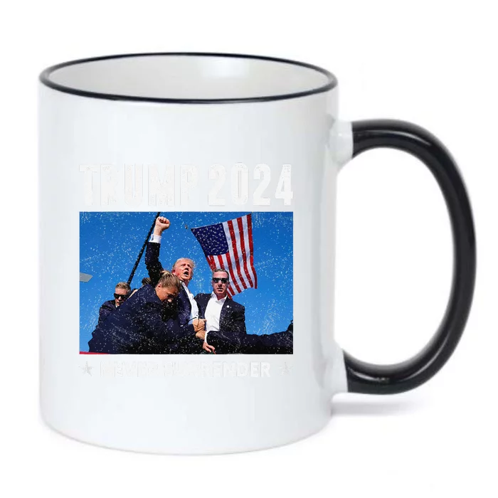 Trump 2024 Never Surrender Trump Assassinated Black Color Changing Mug