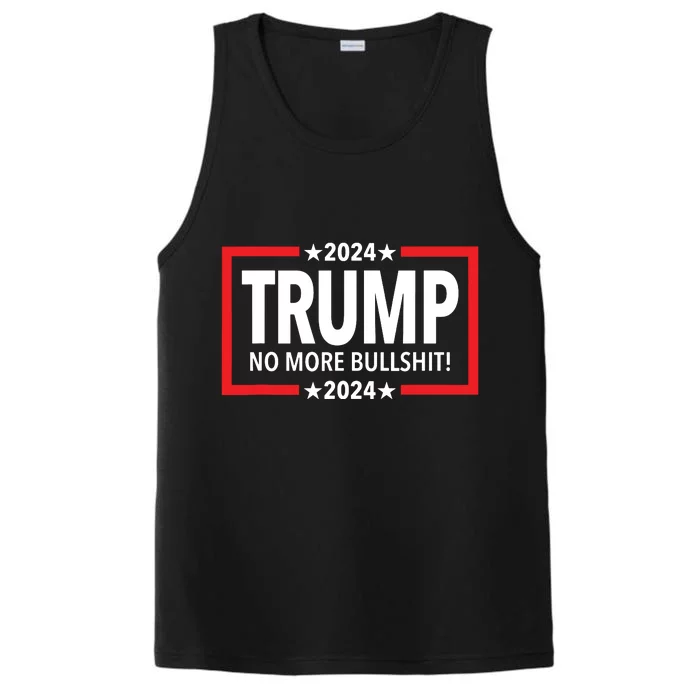 Trump 2024 No More Bullshit Performance Tank