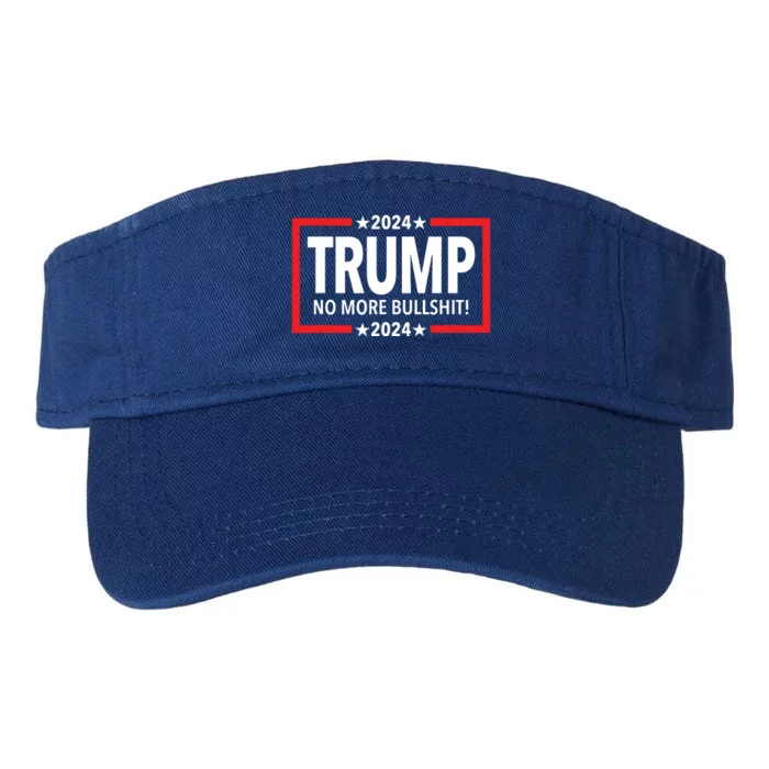 Trump 2024 No More Bullshit Valucap Bio-Washed Visor