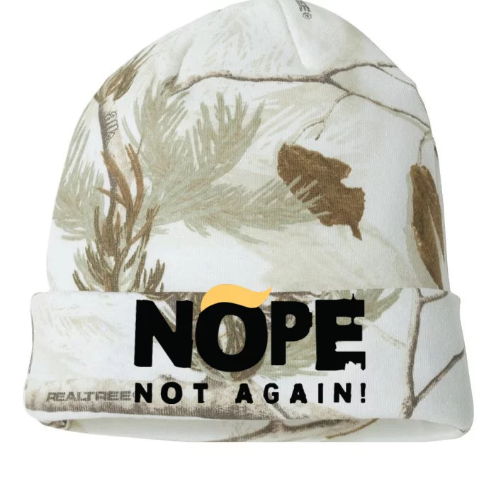 Trump 2024 Nope Not Again Funny Trump Kati - 12in Camo Beanie