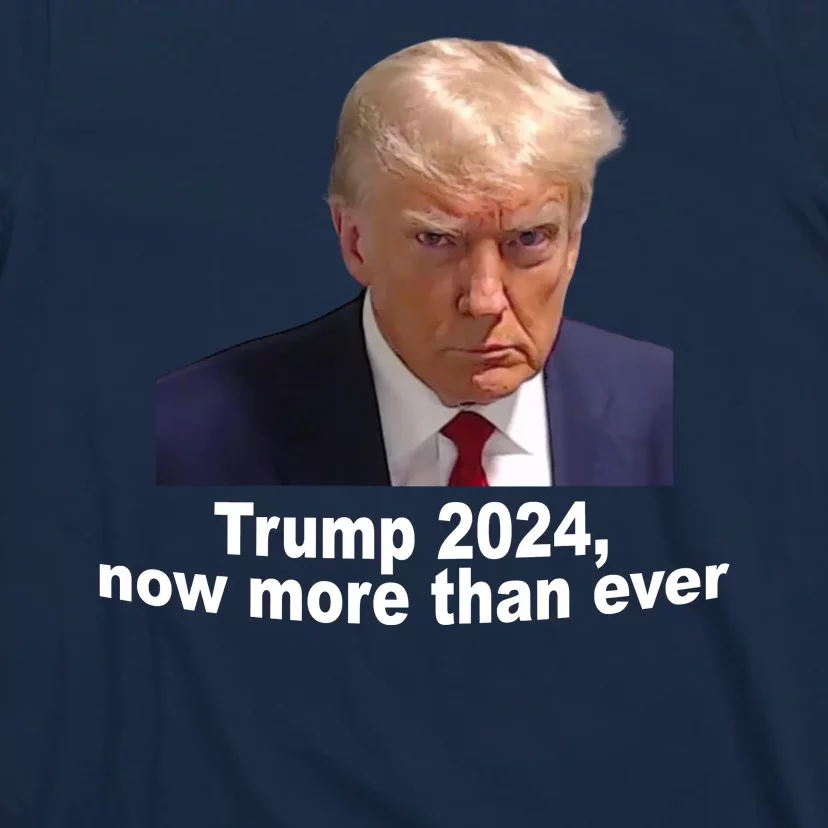 Trump 2024 Now More Than Ever Mugshot Political TShirt TeeShirtPalace