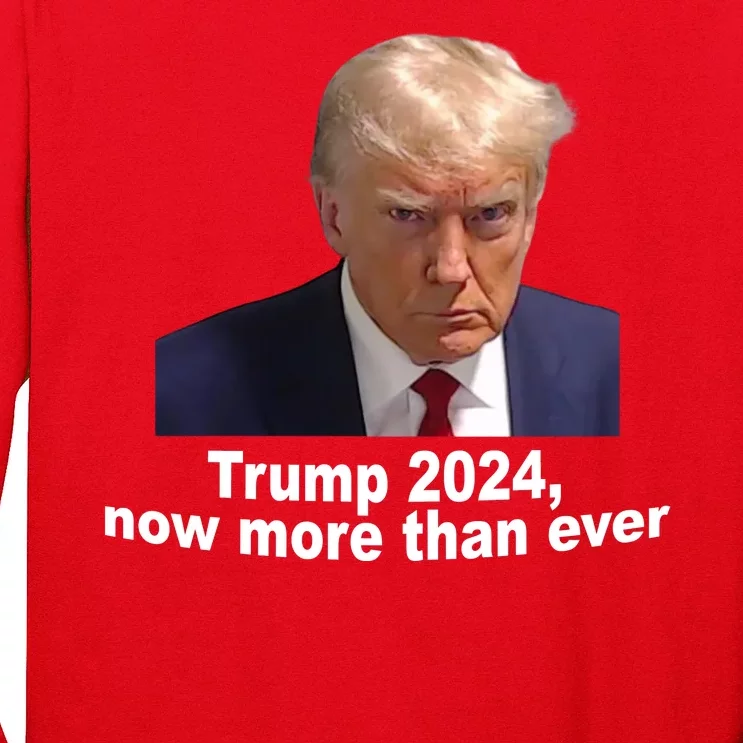 Trump 2024 Now More Than Ever Mugshot Political Long Sleeve Shirt