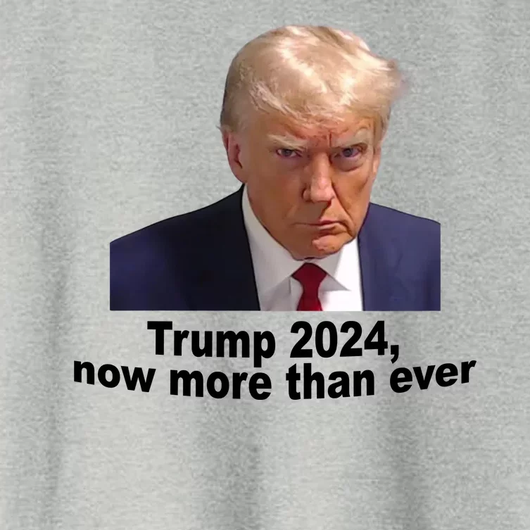 Trump 2024 Now More Than Ever Mugshot Political Women's Crop Top Tee