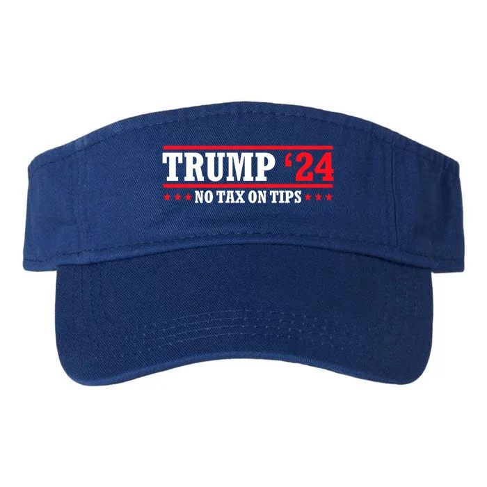 Trump 2024 No Tax On Tips Cute Gift Take America Back 2024 Trump Gift Valucap Bio-Washed Visor