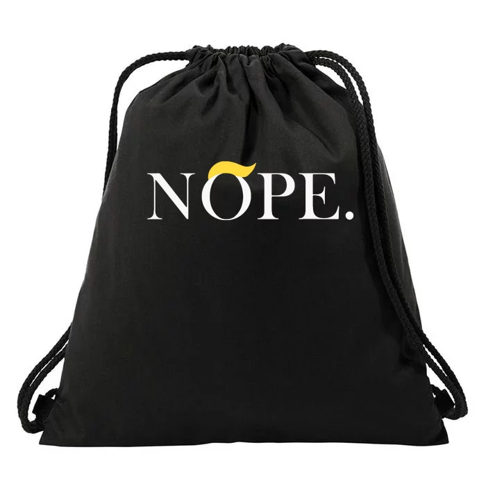 Trump 2024 Nope Not Again Funny Trump Drawstring Bag