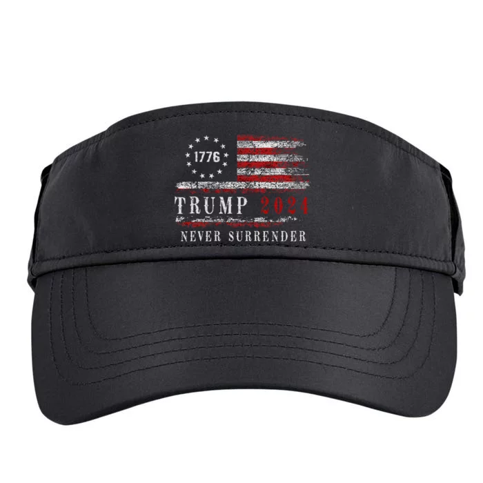 Trump 2024 Never Surrender President Legend Adult Drive Performance Visor