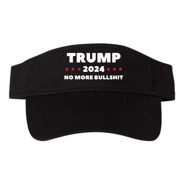 Trump 2024 No More Bullshit Valucap Bio-Washed Visor