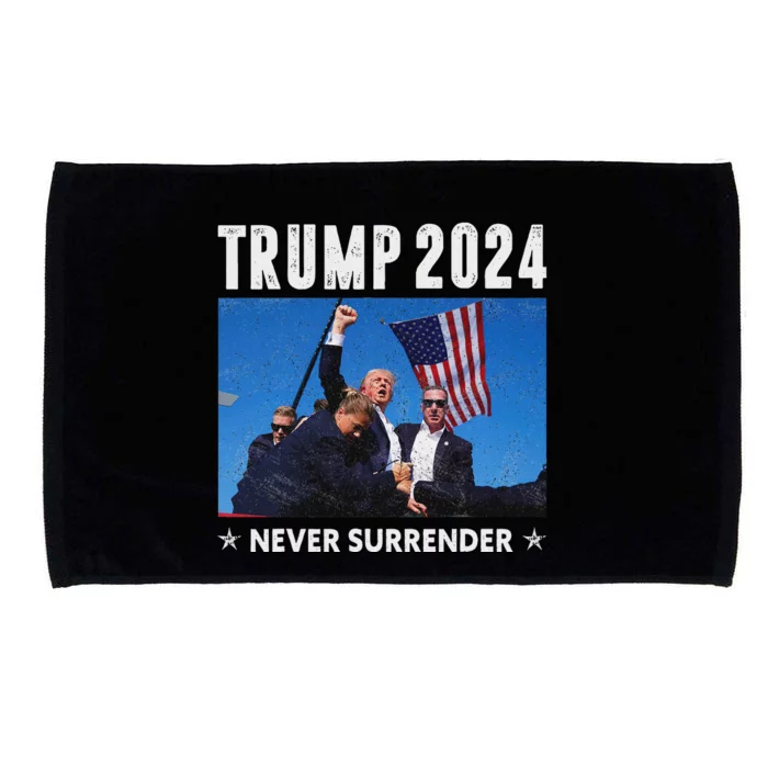 Trump 2024 Never Surrender Assassination Design Microfiber Hand Towel