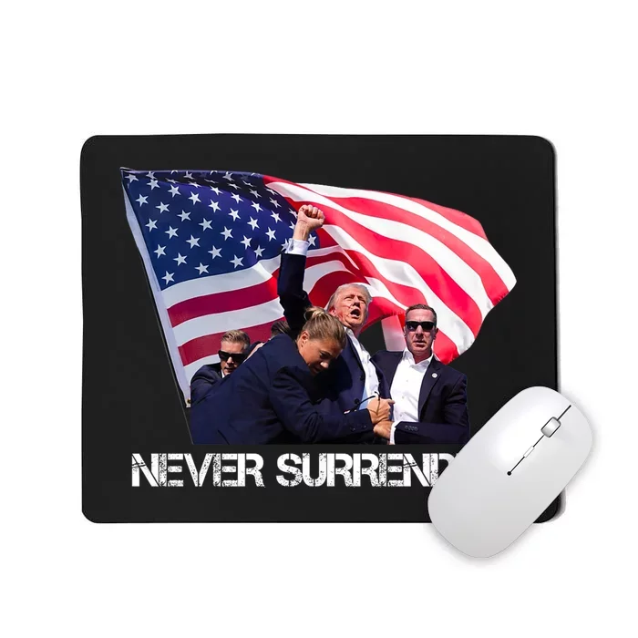 Trump 2024 Never Surrender Mousepad