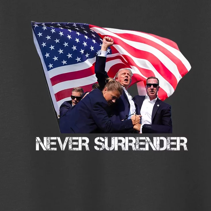 Trump 2024 Never Surrender Toddler T-Shirt