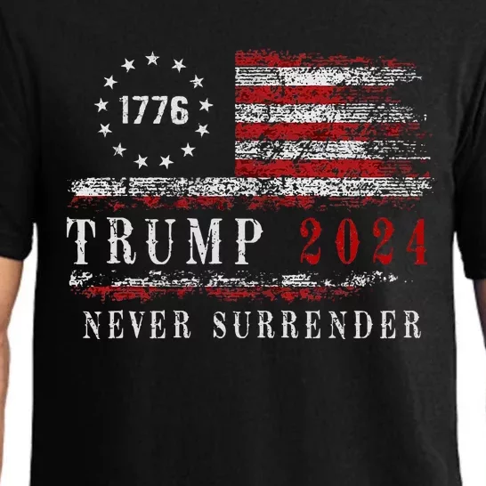 Trump 2024 Never Surrender President Legend Pajama Set