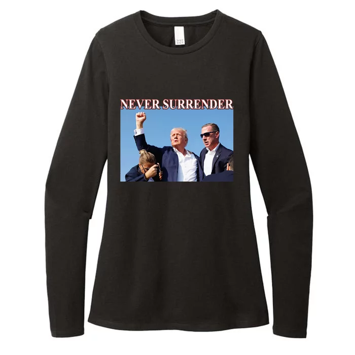 Trump 2024 Never Surrender President Legend Womens CVC Long Sleeve Shirt