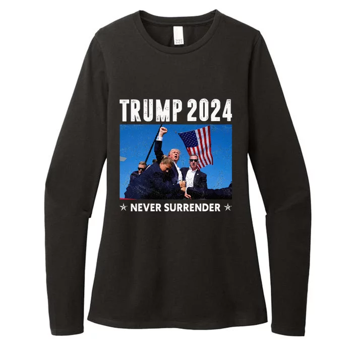 Trump 2024 Never Surrender Trump Assassinated Womens CVC Long Sleeve Shirt