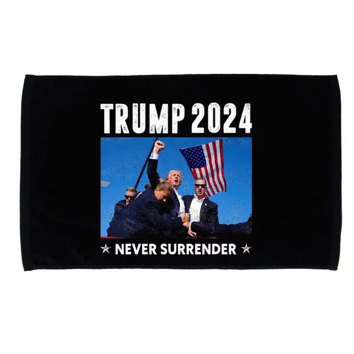 Trump 2024 Never Surrender Trump Assassinated Microfiber Hand Towel