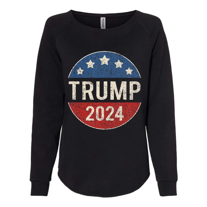 Trump 2024 No More Bullshit American Flag Womens California Wash Sweatshirt