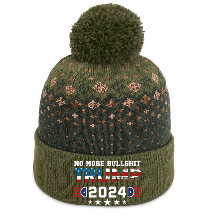 Trump 2024 No More Bullshit American Election 2024 The Baniff Cuffed Pom Beanie