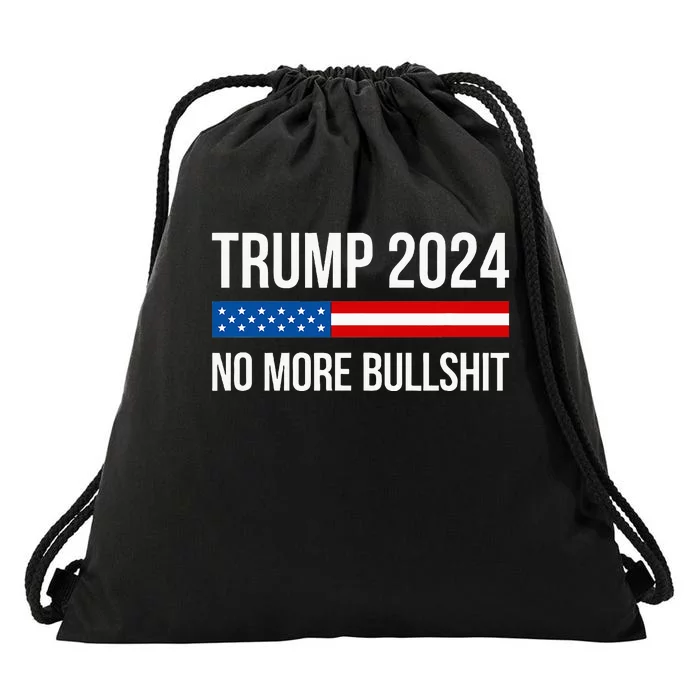 Trump 2024 No More Bullshit Drawstring Bag