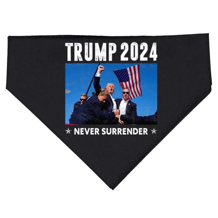 Trump 2024 Never Surrender Trump Assassinated USA-Made Doggie Bandana