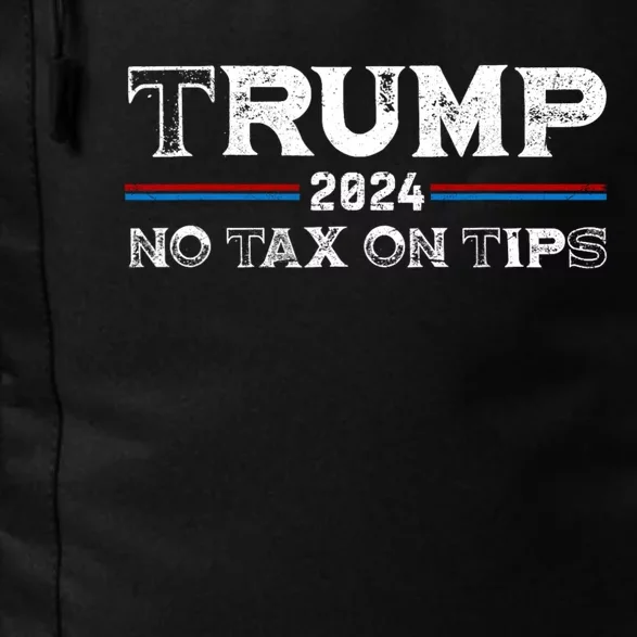 Trump 2024 No Tax On Tips Us Flag Daily Commute Backpack