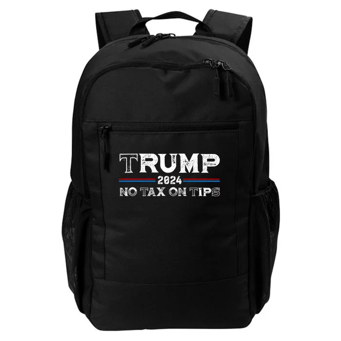 Trump 2024 No Tax On Tips Us Flag Daily Commute Backpack