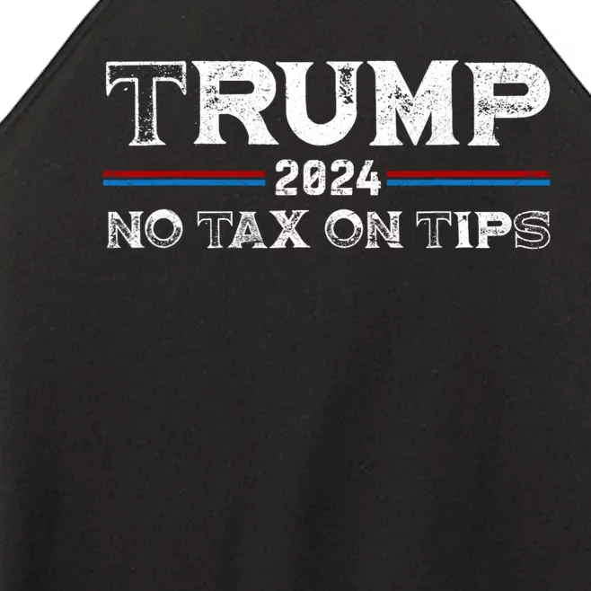 Trump 2024 No Tax On Tips Us Flag Women’s Perfect Tri Rocker Tank