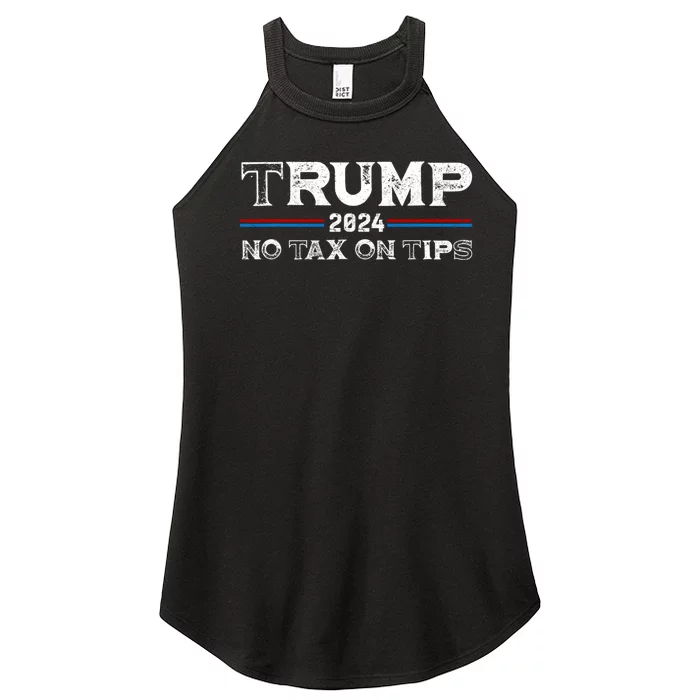 Trump 2024 No Tax On Tips Us Flag Women’s Perfect Tri Rocker Tank