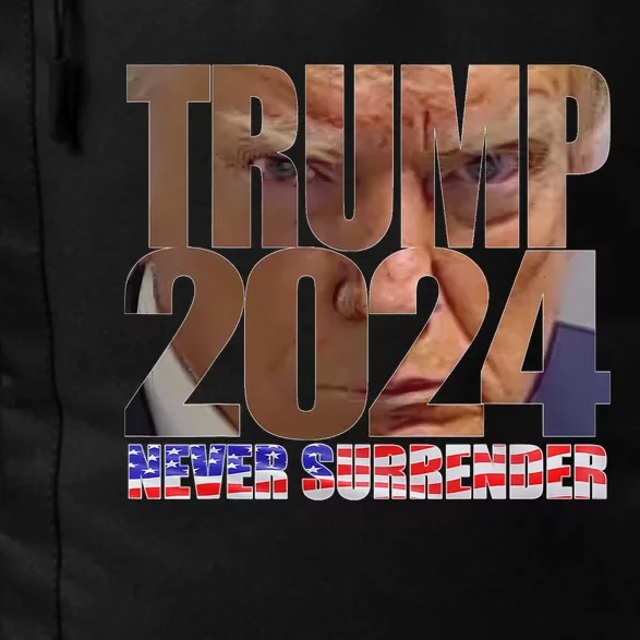 Trump 2024 Never Surrender Mugshot Daily Commute Backpack