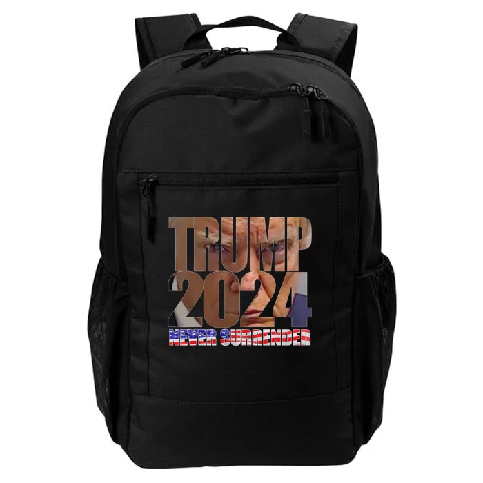 Trump 2024 Never Surrender Mugshot Daily Commute Backpack