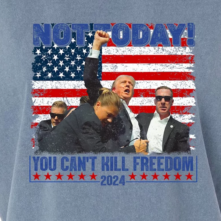 Trump 2024 Not Today You CanT Kill Freedom Garment-Dyed Women's Muscle Tee