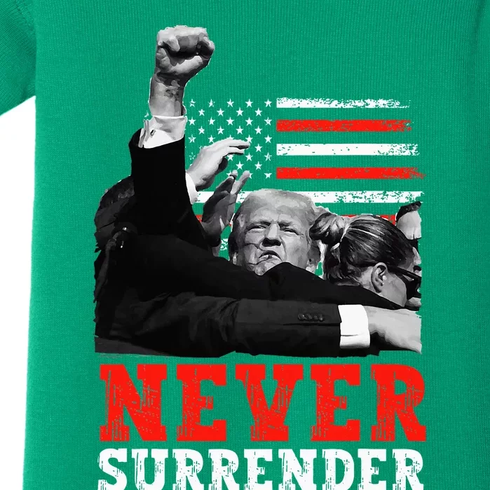 Trump 2024 Never Surrender Trump 2024 Republican Baby Bodysuit